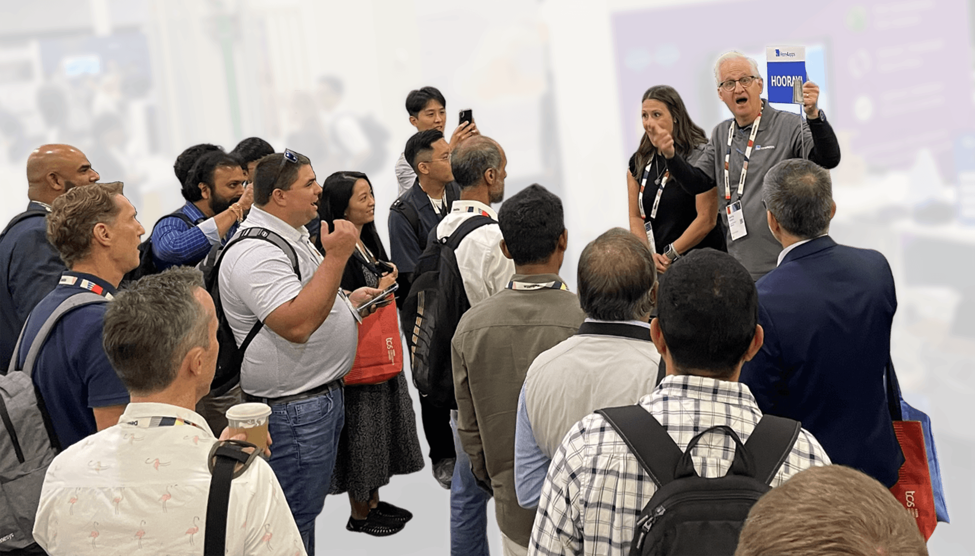 Magician performing clever illusions to spark curiosity at event booth